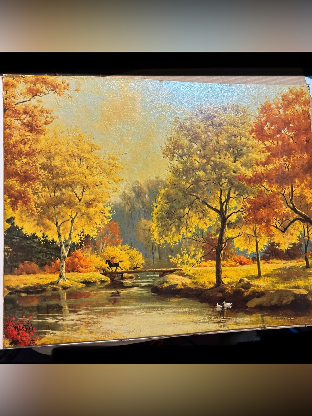 Vintage Lithograph Print, copy By Westland, Golden Days, Print Only, 16X20” EUC